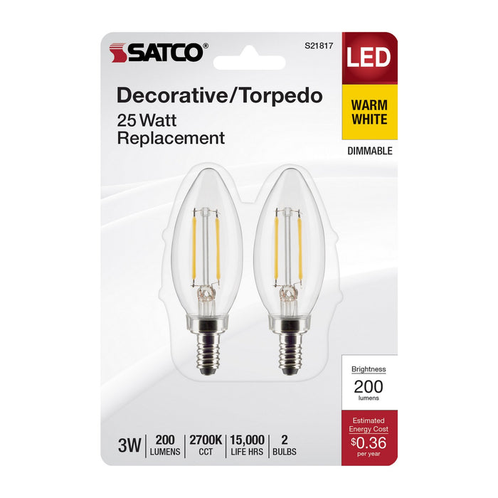 Satco S21817 Light Bulb, Clear