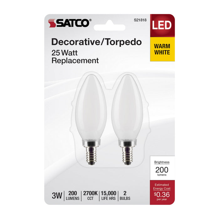 Satco S21818 Light Bulb, Frost