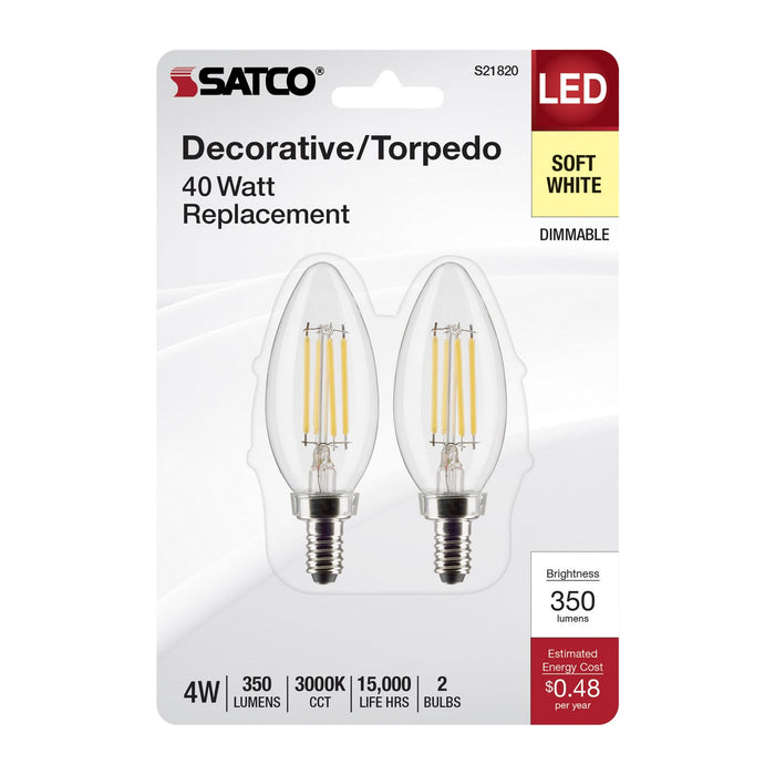 Satco S21820 Light Bulb, Clear