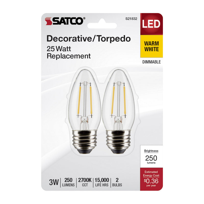 Satco S21832 Light Bulb, Clear