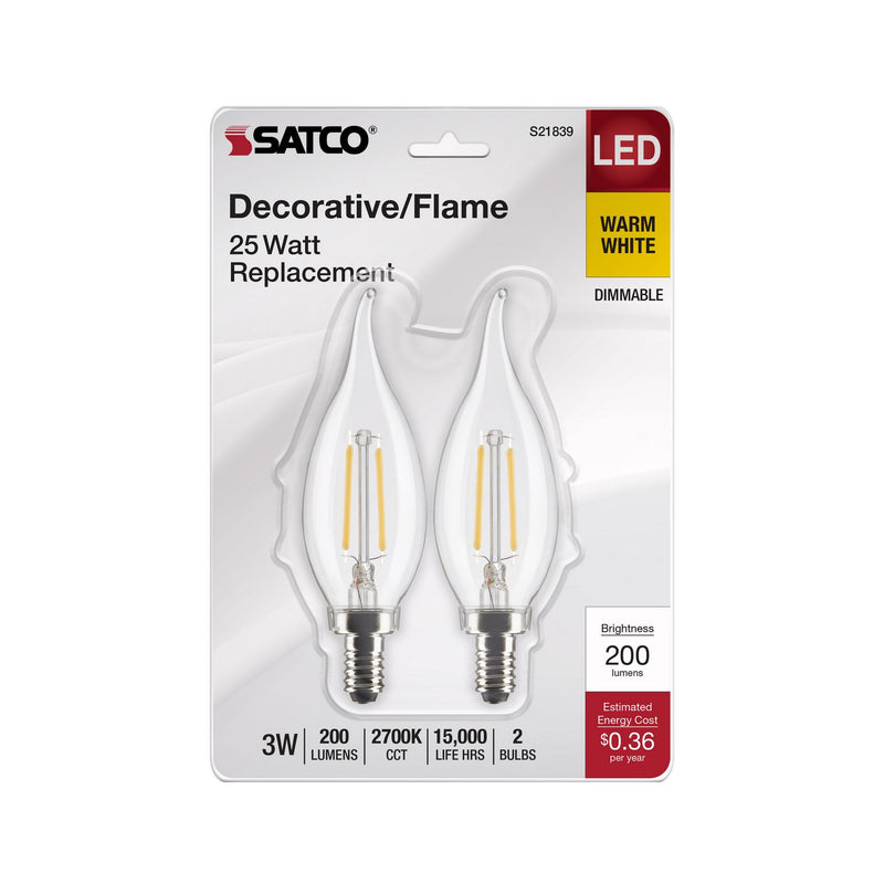 Satco S21839 Light Bulb, Clear