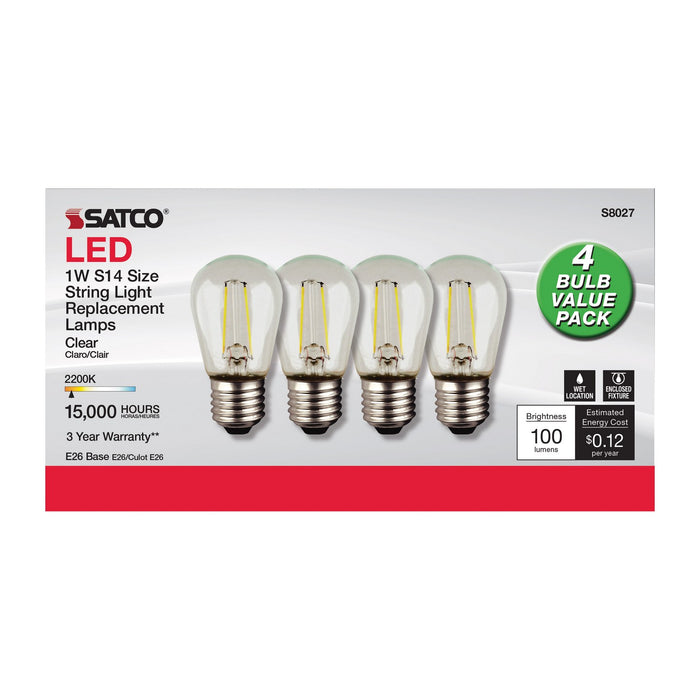 Satco S8027 Light Bulb, Clear