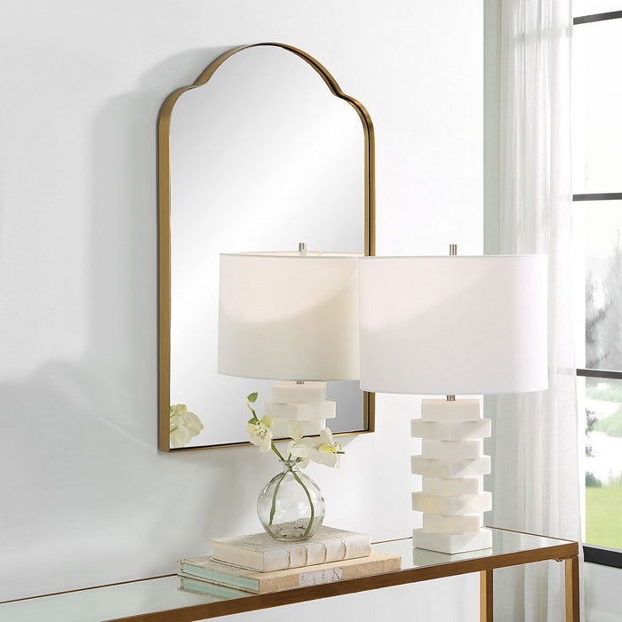 Uttermost 09896 Mirror, Brushed Brass