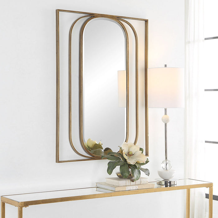 Uttermost 09897 Mirror, Antiqued Gold