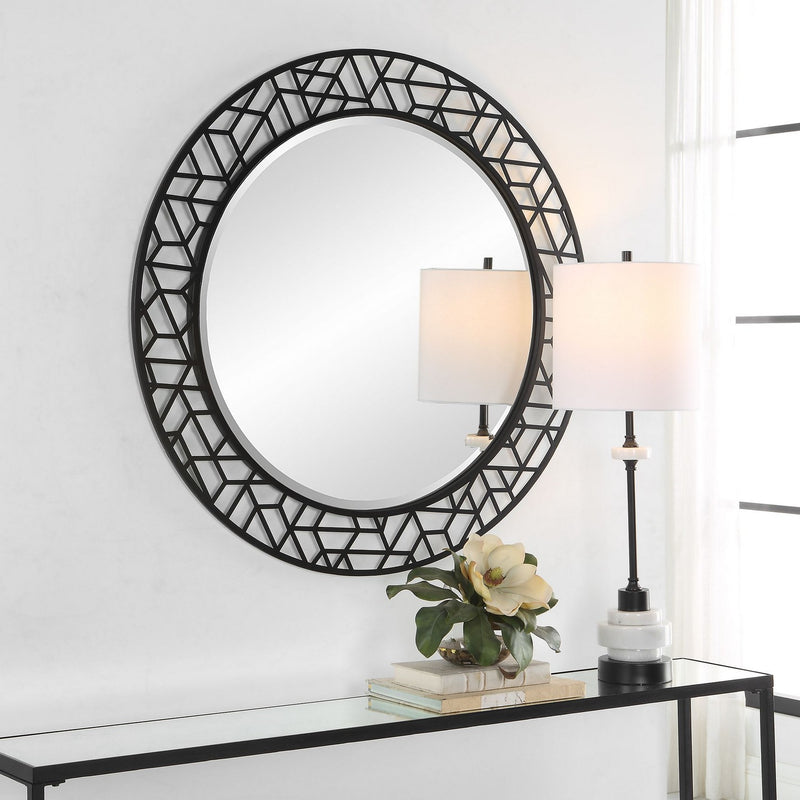 Uttermost 09907 Mirror, Satin Black