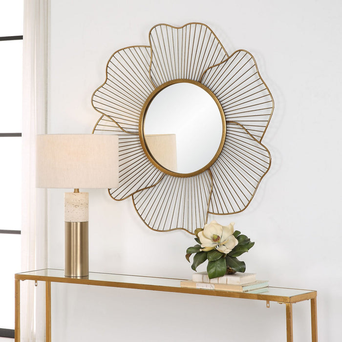 Uttermost 09912 Mirror, Antiqued Gold Leaf