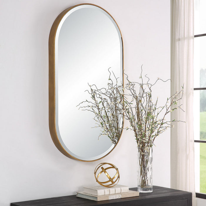 Uttermost 09914 Mirror, Antiqued Golden Bronze