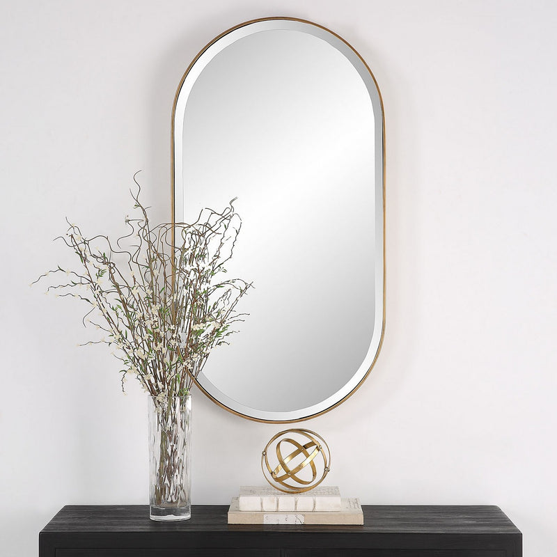 Uttermost 09914 Mirror, Antiqued Golden Bronze