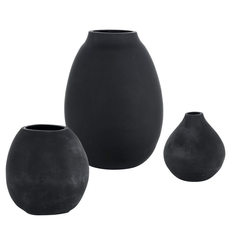 Uttermost 18068 Vases, Set/3, Black