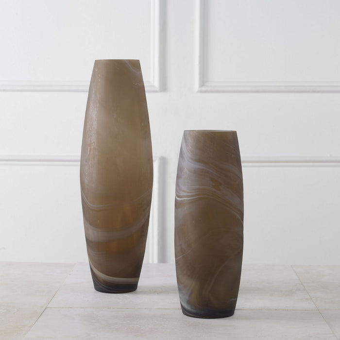 Uttermost 18069 Vases, Set/2, Caramel Brown