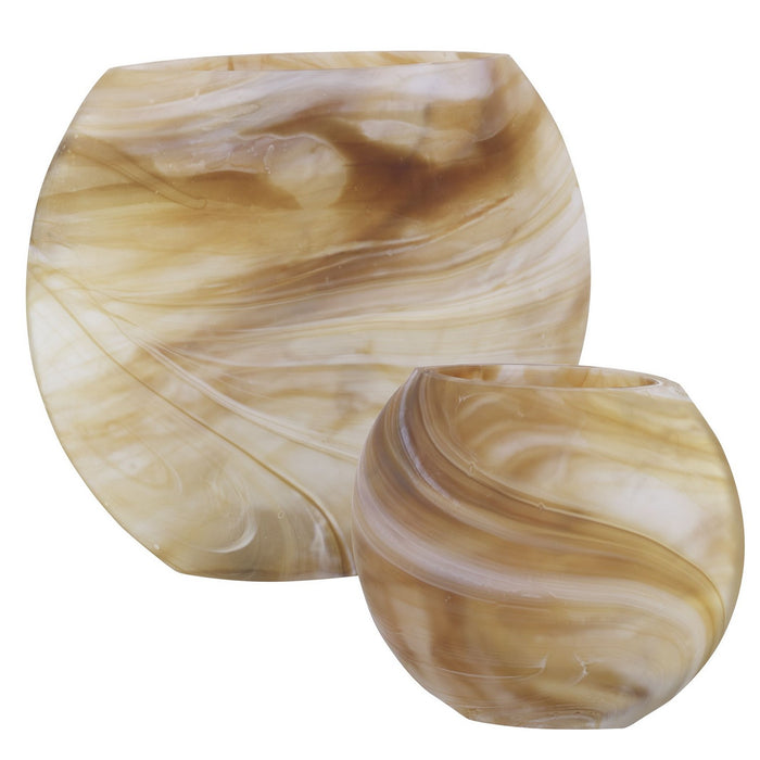 Uttermost 18070 Vases, Set/2, Caramel, Ivory, And Tan