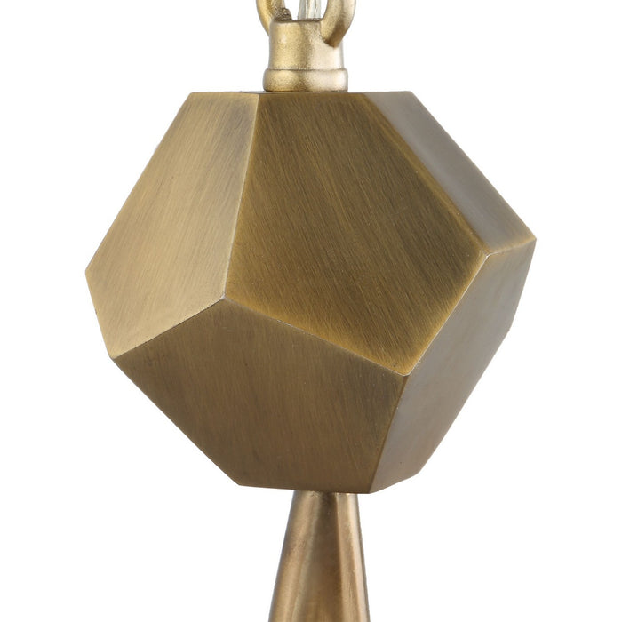 Uttermost 21575 Three Light Pendant, Matte Antique Brass