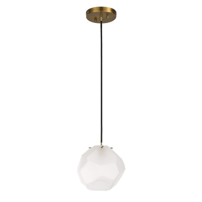 Uttermost 21576 One Light Mini Pendant, Matte Antique Brass