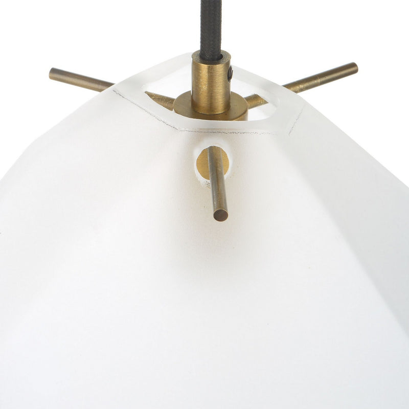 Uttermost 21576 One Light Mini Pendant, Matte Antique Brass