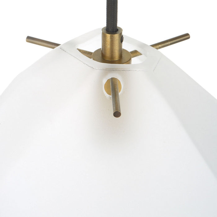 Uttermost 21576 One Light Mini Pendant, Matte Antique Brass