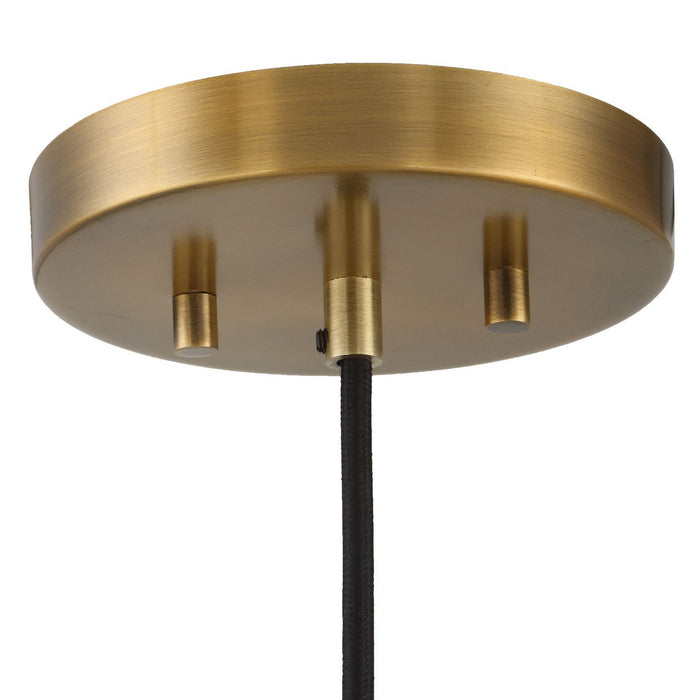 Uttermost 21576 One Light Mini Pendant, Matte Antique Brass