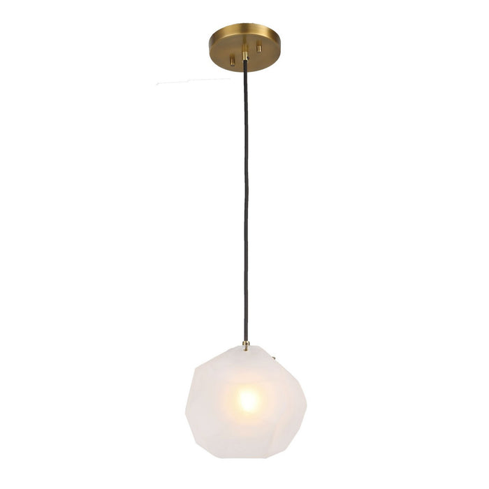 Uttermost 21576 One Light Mini Pendant, Matte Antique Brass