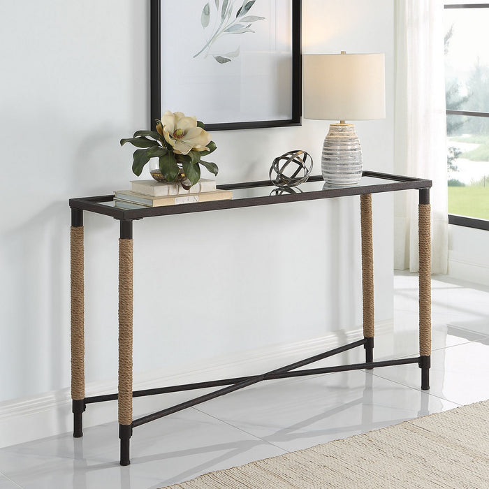 Uttermost 22880 Console Table, Rustic Iron