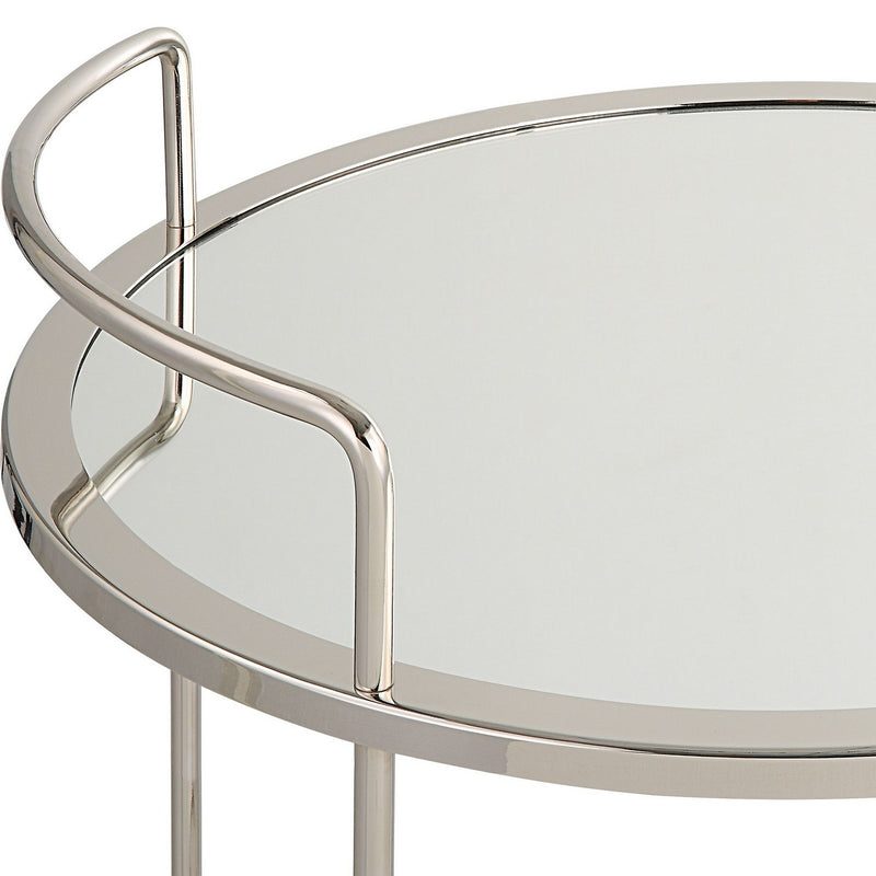 Uttermost 22895 Bar Cart, Polished Chrome