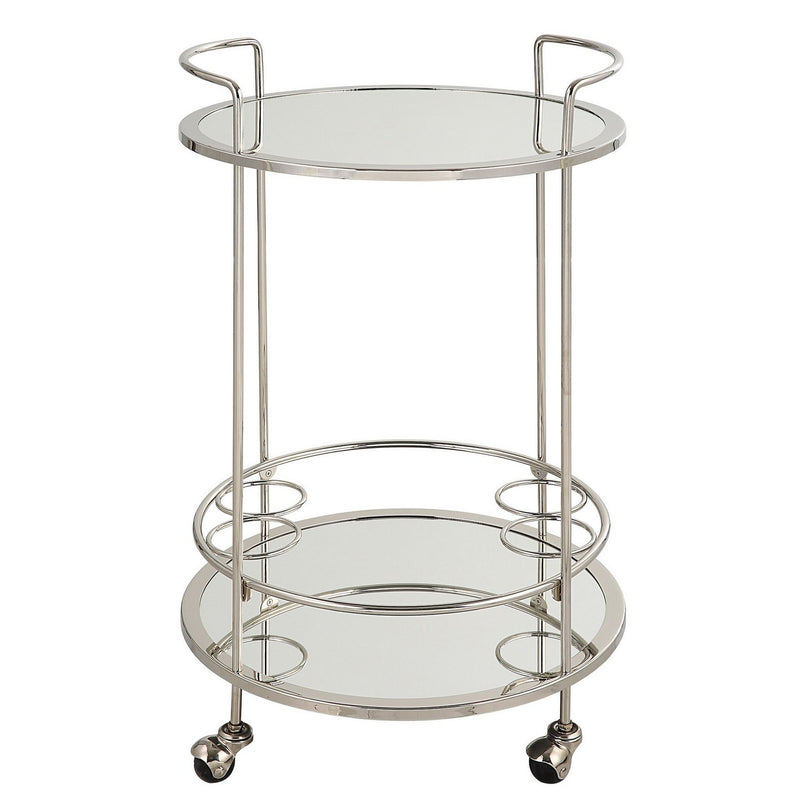 Uttermost 22895 Bar Cart, Polished Chrome