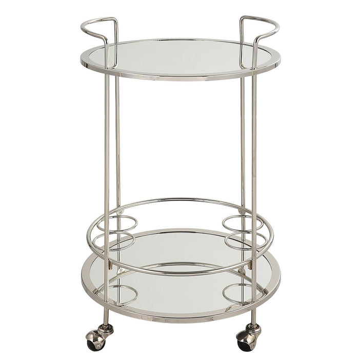 Uttermost 22895 Bar Cart, Polished Chrome