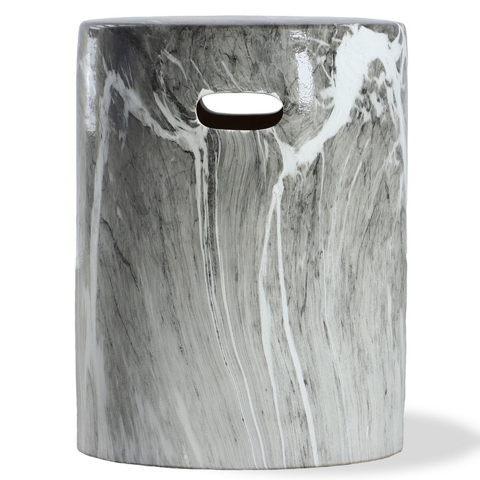 Uttermost 22896 Stool, Black And White