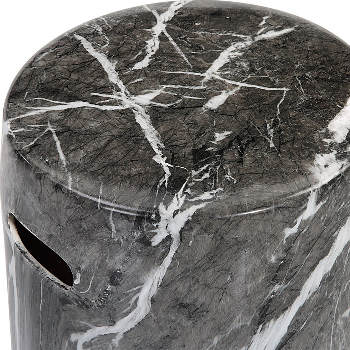 Uttermost 22896 Stool, Black And White