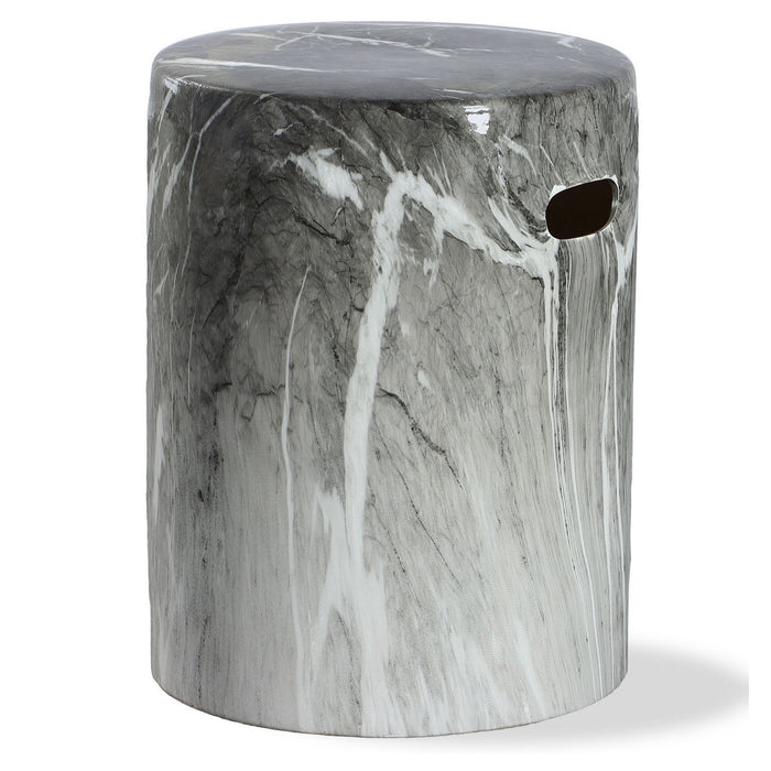 Uttermost 22896 Stool, Black And White