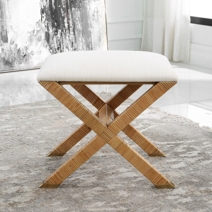 Uttermost 23745 Bench, Antique Brass