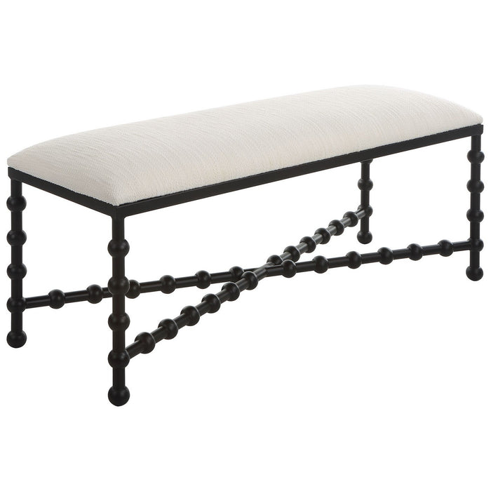 Uttermost 23756 Bench, Satin Black