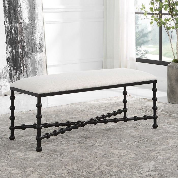 Uttermost 23756 Bench, Satin Black
