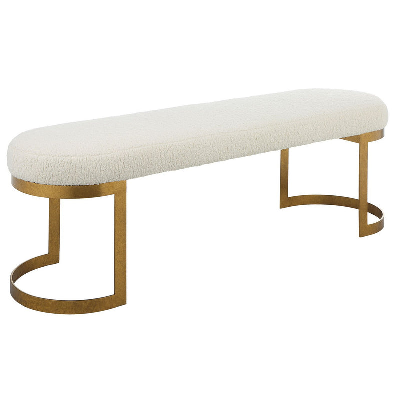 Uttermost 23757 Bench, Antique Gold Leaf