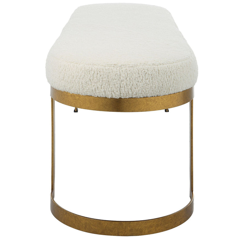 Uttermost 23757 Bench, Antique Gold Leaf