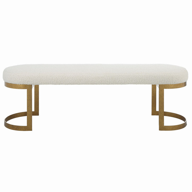 Uttermost 23757 Bench, Antique Gold Leaf