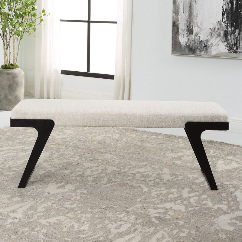 Uttermost 23758 Bench, Aged Black