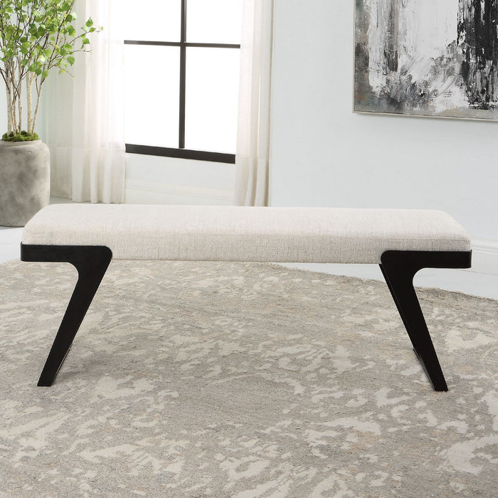 Uttermost 23758 Bench, Aged Black