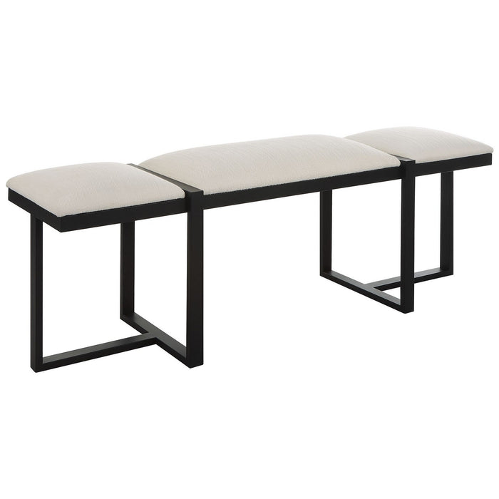 Uttermost 23761 Bench, Angular Black Iron