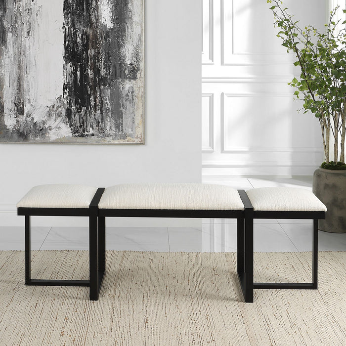 Uttermost 23761 Bench, Angular Black Iron