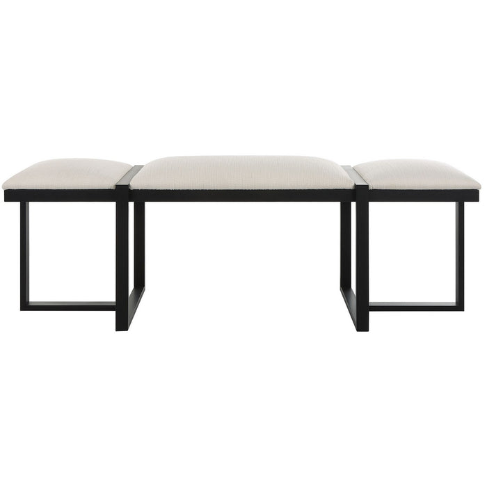 Uttermost 23761 Bench, Angular Black Iron