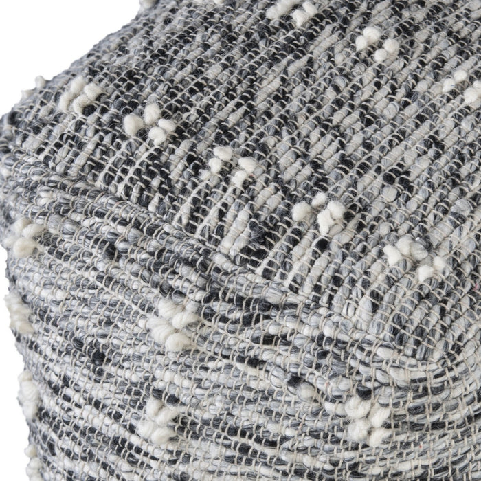 Uttermost 23974 Pouf, Charcoal And Black