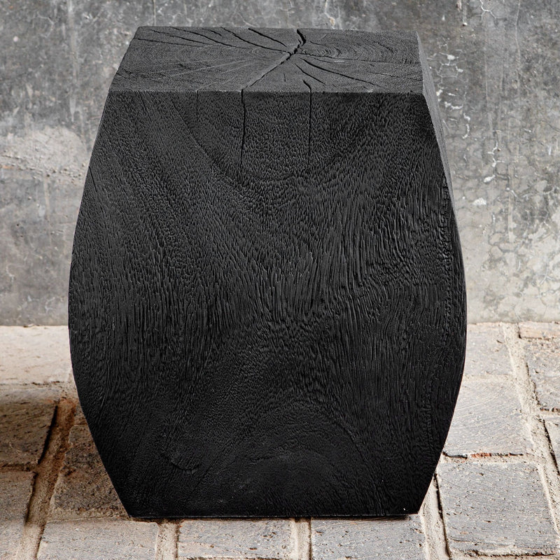 Uttermost 25296 Accent Stool, Rustic Black