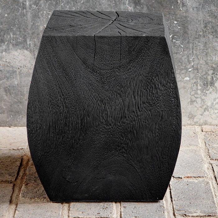 Uttermost 25296 Accent Stool, Rustic Black