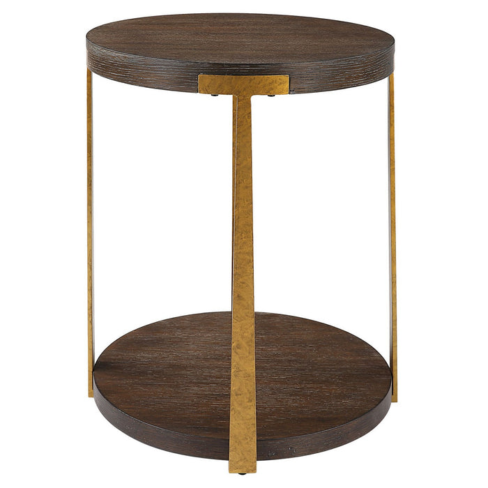 Uttermost 25554 Side Table, Antique Gold