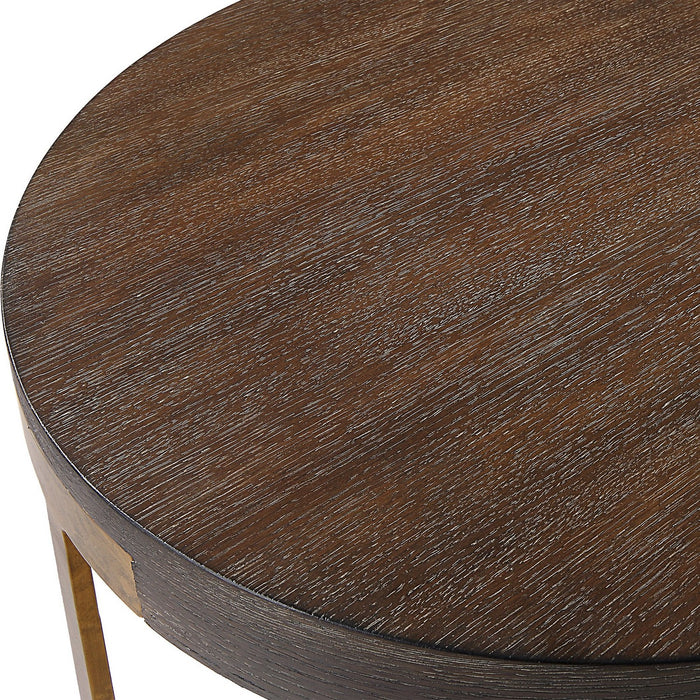 Uttermost 25554 Side Table, Antique Gold