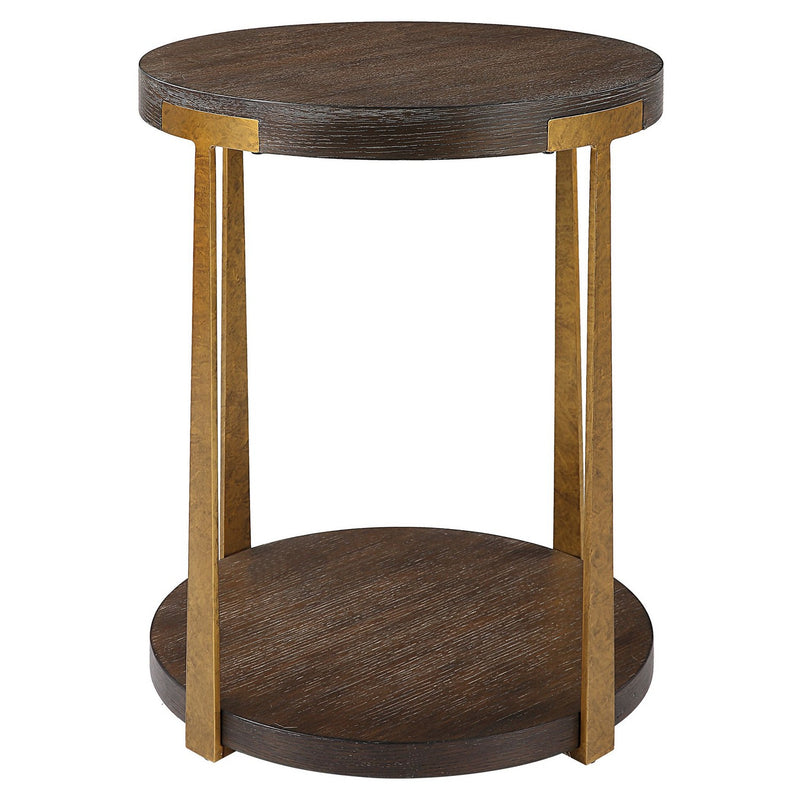 Uttermost 25554 Side Table, Antique Gold