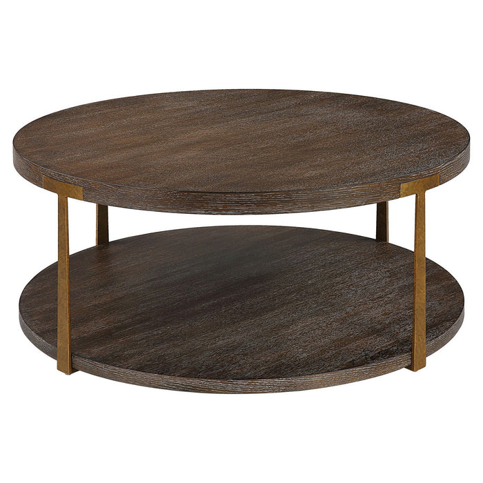 Uttermost 25555 Coffee Table, Antique Gold