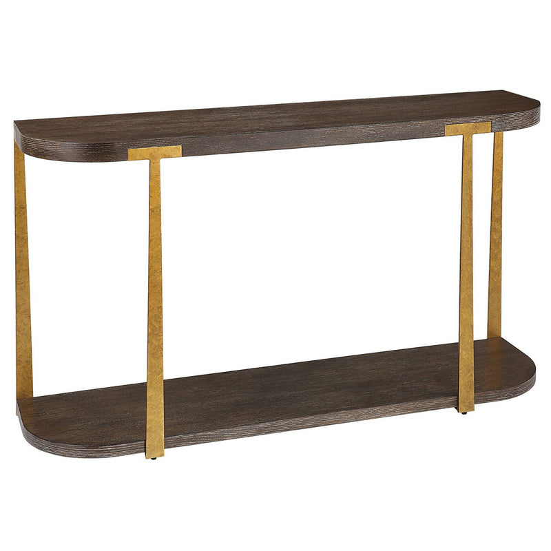 Uttermost 25556 Console Table, Antique Gold
