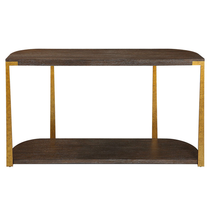Uttermost 25556 Console Table, Antique Gold