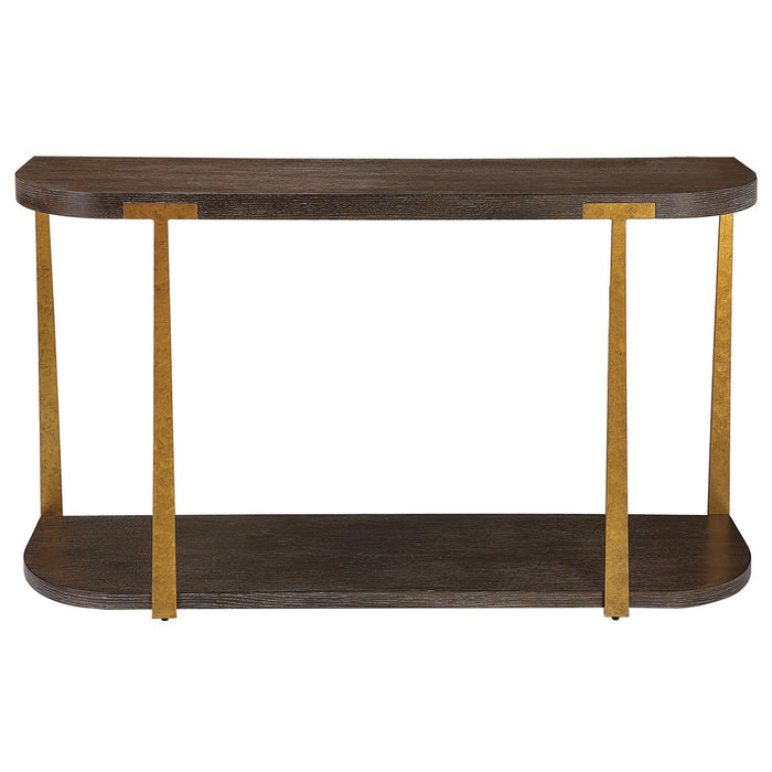 Uttermost 25556 Console Table, Antique Gold