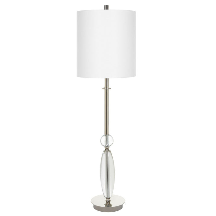 Uttermost 30176-1 One Light Buffet Lamp, Polished Nickel